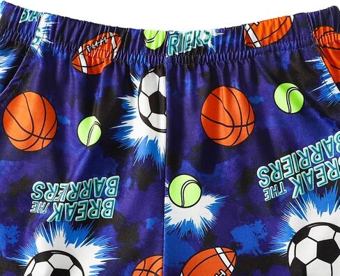 MyFav Boys Tank Top and Shorts with Pockets Pajamas Set Summer Sleeveless Sleepwear Cozy Lounge Set in Saudi Arabia