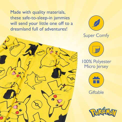 Pokémon Boys' 2-pack Pajama Pant, Soft & Comfortable for Kids in Kuwait