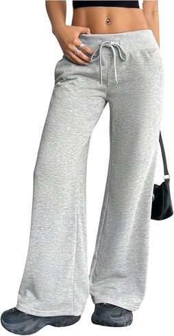 SOLY HUX Girl's Elastic Waist Sweatpants Straight Leg Casual Loose Fit Sweat Pants in Kuwait