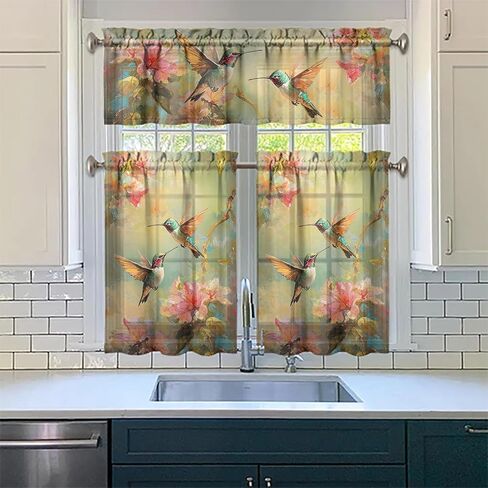 Bee Kitchen Curtains Valances and Tiers Set for Windows, Bathroom Window Curtain Valance 3 Piece Sets for Animal Lovers,Kitchen Decor for Living Room,54"x 36" in Saudi Arabia