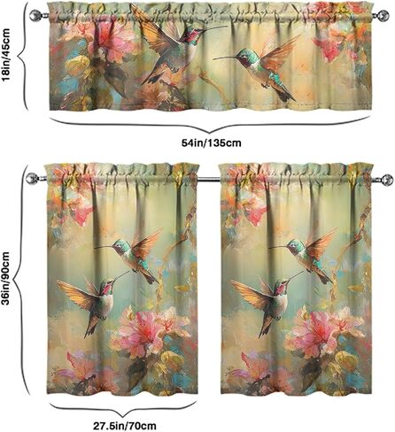 Bee Kitchen Curtains Valances and Tiers Set for Windows, Bathroom Window Curtain Valance 3 Piece Sets for Animal Lovers,Kitchen Decor for Living Room,54"x 36" in Saudi Arabia