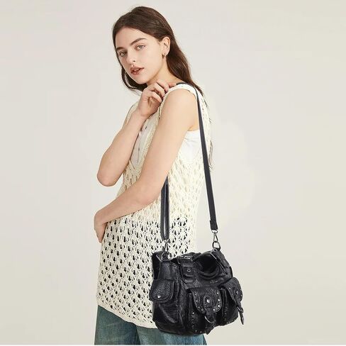 Angel Kiss Hobo Bags For Women Puses and Handbags Multi Pocket Studded Shoulder Bag Y2K Tote Bag in Kuwait