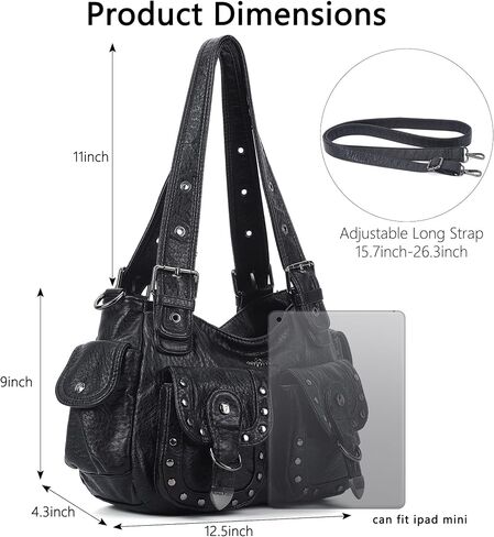 Angel Kiss Hobo Bags For Women Puses and Handbags Multi Pocket Studded Shoulder Bag Y2K Tote Bag in Kuwait
