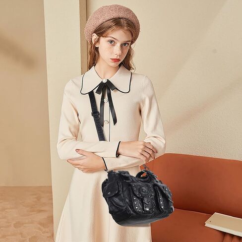 Angel Kiss Hobo Bags For Women Puses and Handbags Multi Pocket Studded Shoulder Bag Y2K Tote Bag in Kuwait