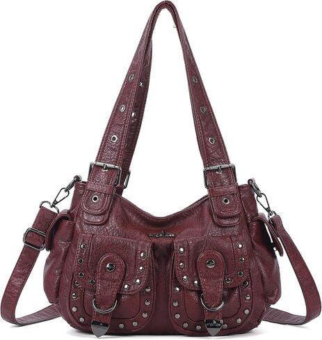 Angel Kiss Hobo Bags For Women Puses and Handbags Multi Pocket Studded Shoulder Bag Y2K Tote Bag in Kuwait
