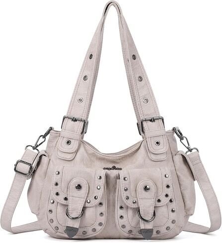 Angel Kiss Hobo Bags For Women Puses and Handbags Multi Pocket Studded Shoulder Bag Y2K Tote Bag in Kuwait