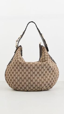 WHAT GOES AROUND COMES AROUND Women's Pre-Loved Gucci Brown Canvas Pelham Hobo Bag in Saudi Arabia