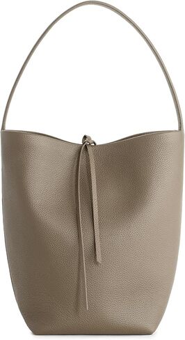 befen Genuine Leather Bucket Bag for Women, Soft Pebbled Leather Bucket Shoulder Bag, Everyday Casual Tote Bag Minimalist in Kuwait
