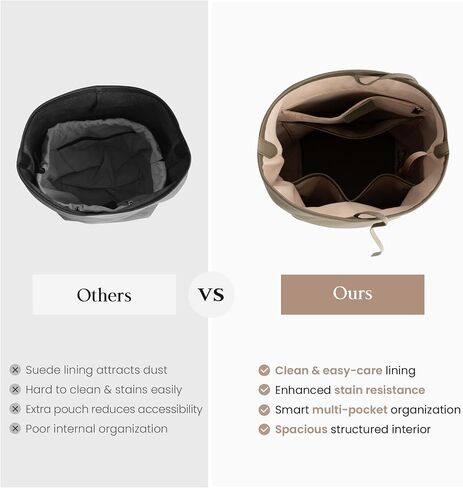 befen Genuine Leather Bucket Bag for Women, Soft Pebbled Leather Bucket Shoulder Bag, Everyday Casual Tote Bag Minimalist in Kuwait