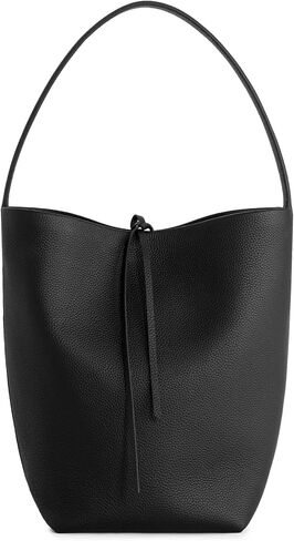 befen Genuine Leather Bucket Bag for Women, Soft Pebbled Leather Bucket Shoulder Bag, Everyday Casual Tote Bag Minimalist in Kuwait