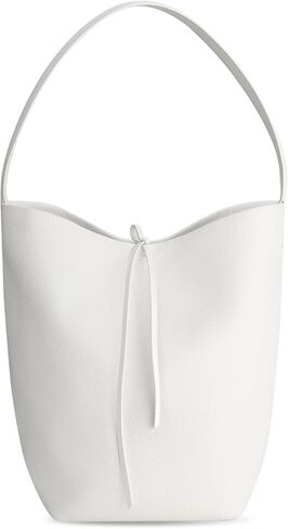 befen Genuine Leather Bucket Bag for Women, Soft Pebbled Leather Bucket Shoulder Bag, Everyday Casual Tote Bag Minimalist in Kuwait