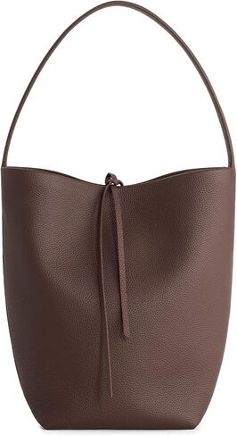 befen Genuine Leather Bucket Bag for Women, Soft Pebbled Leather Bucket Shoulder Bag, Everyday Casual Tote Bag Minimalist in Kuwait