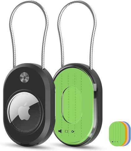 for Airtag (1st & 2nd Gen) Holder with Wire Cable, Airtag Luggage Tags with Name ID Card, Secure Lock,Sturdy PC Protection,for Suitcases,Keychain,Keys,Luggage,Backpack (Black 2 Pack) in Saudi Arabia
