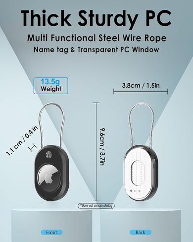 for Airtag (1st & 2nd Gen) Holder with Wire Cable, Airtag Luggage Tags with Name ID Card, Secure Lock,Sturdy PC Protection,for Suitcases,Keychain,Keys,Luggage,Backpack (Black 2 Pack) in Saudi Arabia