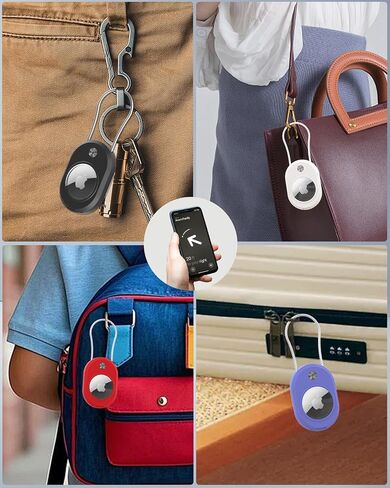 for Airtag (1st & 2nd Gen) Holder with Wire Cable, Airtag Luggage Tags with Name ID Card, Secure Lock,Sturdy PC Protection,for Suitcases,Keychain,Keys,Luggage,Backpack (Black 2 Pack) in Saudi Arabia