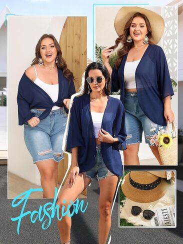 Women's Bolero Shrugs Flowy 3/4 Sleeve Cover Up Sheer Mesh Kimono Cardigan Shawl Top for Dresses in Saudi Arabia