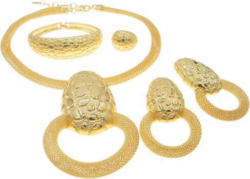 SYHOL Necklaces for Women 24K Gold Dubai Gold Accessories for Women Nigerian Jewelry Set on Wedding Party Fashion Jewelry Sets in Saudi Arabia
