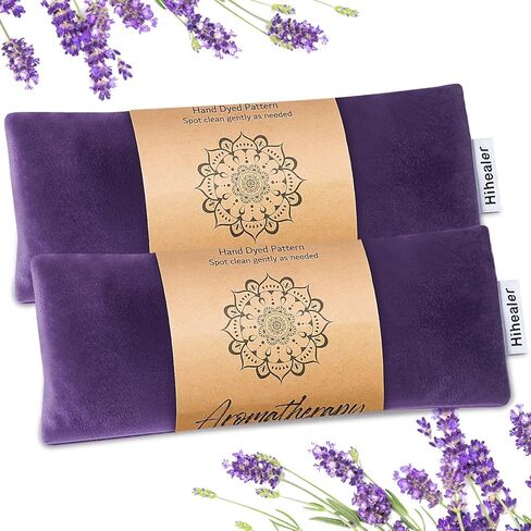 Relaxation Gifts for Women, Weighted Eye Mask for Sleeping, Yoga, Spa, Meditation, Lavender Eye Pillow Heated for Headache, Sinus & Dry Eyes Relief, Moist Heat Mask, Birthday Gifts for Mom (Purple) in Saudi Arabia