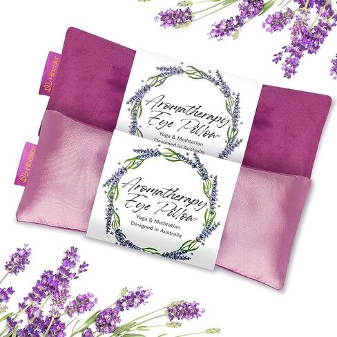 Relaxation Gifts for Women, Weighted Eye Mask for Sleeping, Yoga, Spa, Meditation, Lavender Eye Pillow Heated for Headache, Sinus & Dry Eyes Relief, Moist Heat Mask, Birthday Gifts for Mom (Purple) in Saudi Arabia