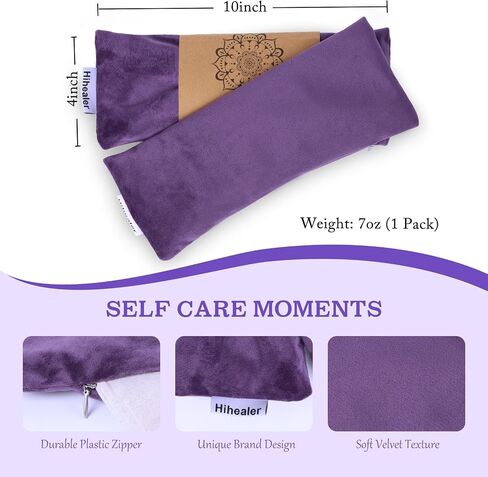 Relaxation Gifts for Women, Weighted Eye Mask for Sleeping, Yoga, Spa, Meditation, Lavender Eye Pillow Heated for Headache, Sinus & Dry Eyes Relief, Moist Heat Mask, Birthday Gifts for Mom (Purple) in Saudi Arabia