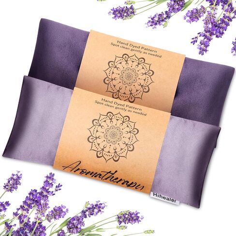 Relaxation Gifts for Women, Weighted Eye Mask for Sleeping, Yoga, Spa, Meditation, Lavender Eye Pillow Heated for Headache, Sinus & Dry Eyes Relief, Moist Heat Mask, Birthday Gifts for Mom (Purple) in Saudi Arabia