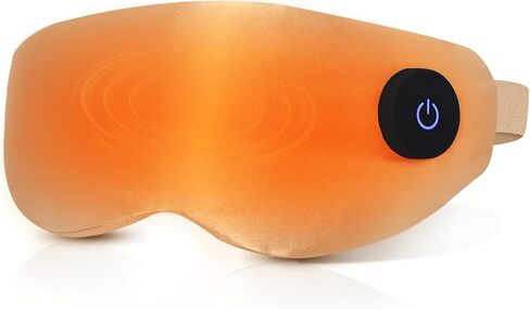 Heated Eye Mask for Dry Eyes – Upgraded Cordless Warm Eye Compress, 100% Mulberry Silk Sleep Mask with Graphene Heating, 3 Heat Levels and Auto Shut-Off, Rechargeable & Washable in Saudi Arabia