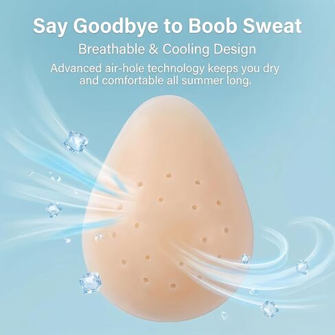 Breathable Nipple Covers for Women,Teardrop Breast Lift Pasties with Air Holes,Reusable for Summer Strapless Backless in Kuwait
