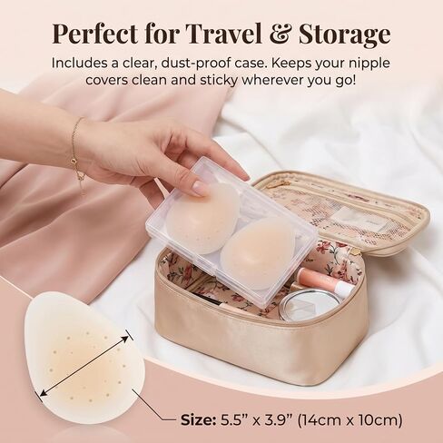 Breathable Nipple Covers for Women,Teardrop Breast Lift Pasties with Air Holes,Reusable for Summer Strapless Backless in Kuwait