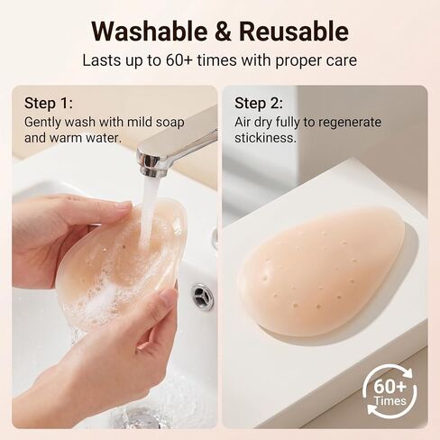 Breathable Nipple Covers for Women,Teardrop Breast Lift Pasties with Air Holes,Reusable for Summer Strapless Backless in Kuwait