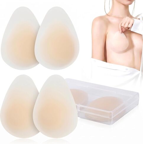 Breathable Nipple Covers for Women,Teardrop Breast Lift Pasties with Air Holes,Reusable for Summer Strapless Backless in Kuwait