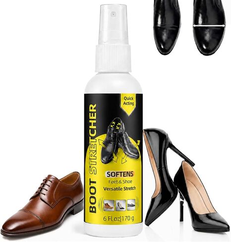 Shoe Stretch Spray, Professional Shoe Stretcher Spray, Boot Stretcher Spray to Relieve Shoe Tightness and Leather Stiffness, Softener for Leather, Suede, Nubuck, Canvas, for Women and Men, 6.0 FL.OZ in Saudi Arabia