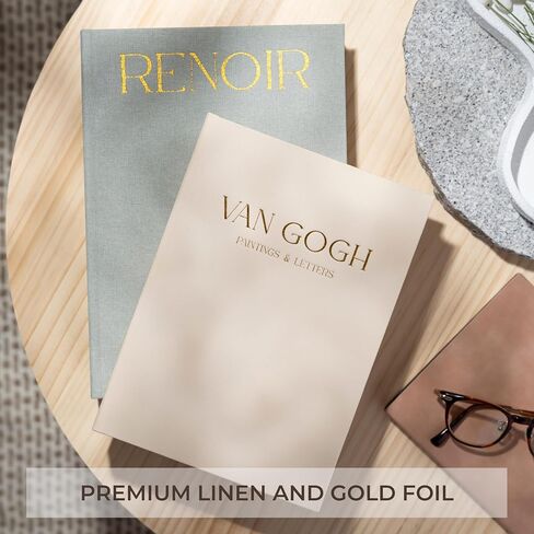 Decorative Books Set of 2 with Hidden Storage – Premium Linen Coffee Table Books, Van Gogh & Renoir Art Decor | Faux Decorative Book Storage Box for Living Room, Entryway & Home Decor in Saudi Arabia