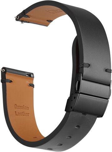 Ritche Quick Release Leather Watch Bands for Men Women, Leather Watch Straps with Butterfly Clasp, 18mm 20mm 22mm Watch Band, Black, Brown, Coffee in Kuwait