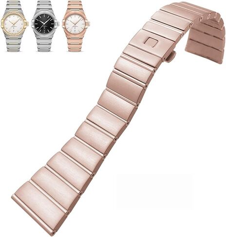 15mm 17mm 18mm 23mm 25mm Concave Shape Stainless Steel Fit for Omega Constellation Silver Watch Strap Solid Bracelets in Kuwait