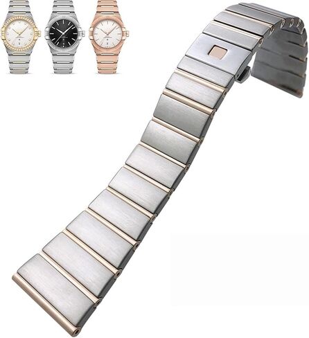 15mm 17mm 18mm 23mm 25mm Concave Shape Stainless Steel Fit for Omega Constellation Silver Watch Strap Solid Bracelets in Kuwait