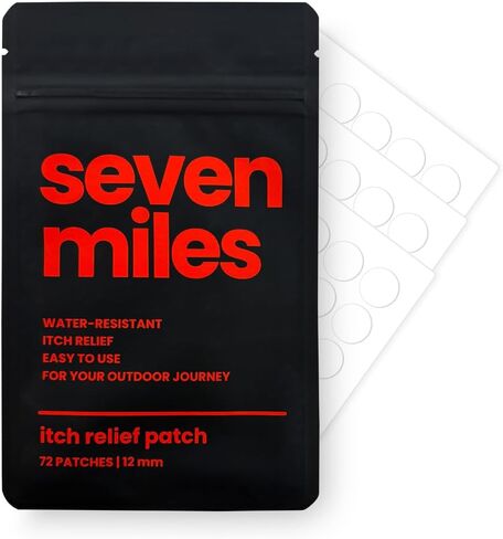 Seven Miles Bug Bite Itch Relief Patch, Great for Hiking, Travel, After Bite Insect Bite Treatment, Anti Itch Cream Alternative, Insect Bite Relief, 72 Patches in Kuwait