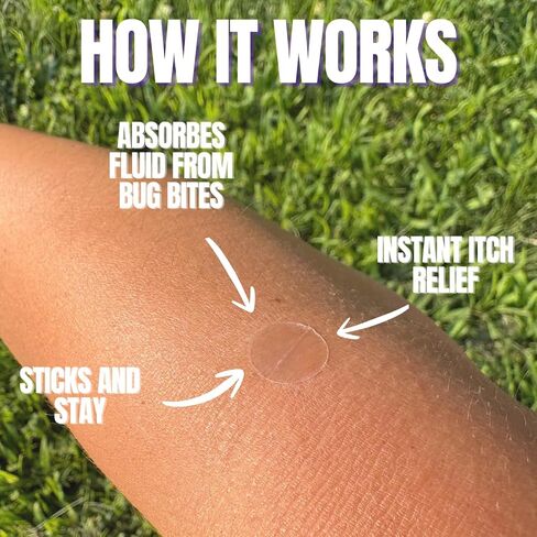 Seven Miles Bug Bite Itch Relief Patch, Great for Hiking, Travel, After Bite Insect Bite Treatment, Anti Itch Cream Alternative, Insect Bite Relief, 72 Patches in Kuwait