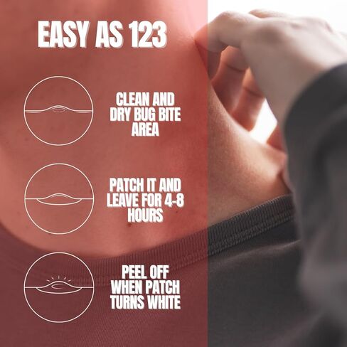 Seven Miles Bug Bite Itch Relief Patch, Great for Hiking, Travel, After Bite Insect Bite Treatment, Anti Itch Cream Alternative, Insect Bite Relief, 72 Patches in Kuwait