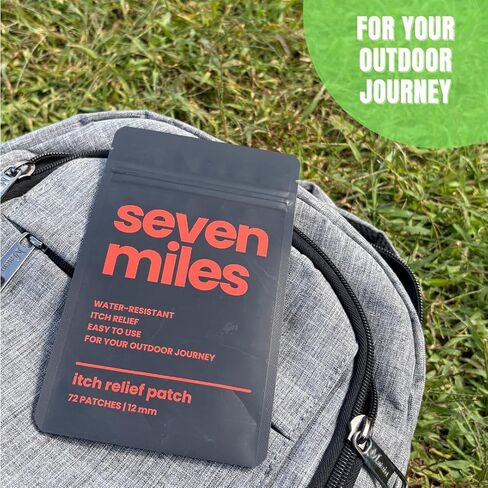 Seven Miles Bug Bite Itch Relief Patch, Great for Hiking, Travel, After Bite Insect Bite Treatment, Anti Itch Cream Alternative, Insect Bite Relief, 72 Patches in Kuwait