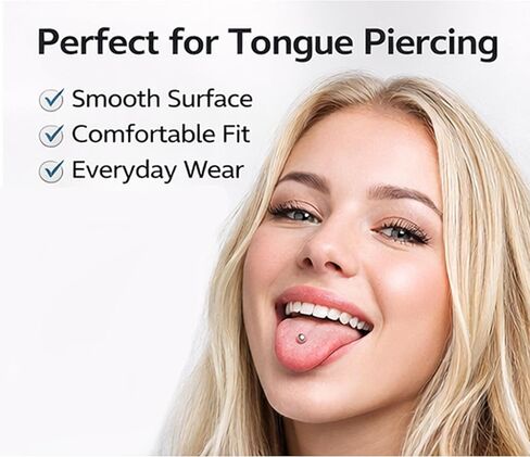 davka 14G Tongue Rings Set, Surgical Steel Tongue Barbells 12mm 14mm 16mm, Stainless Steel Tongue Piercing Jewelry with 5mm Balls, Extra 6mm Replacement Balls, Ball Grabber and Insertion Taper in Saudi Arabia
