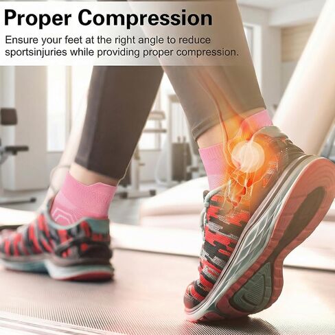 10Pairs Compression Socks for Women Ankle Socks Cushioned Running Sock Athletic Low Cut Running Sock with Arch Support Breathable Comfort Wicking Sock for Women Workout Sports Travel in Saudi Arabia