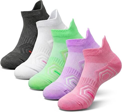 10Pairs Compression Socks for Women Ankle Socks Cushioned Running Sock Athletic Low Cut Running Sock with Arch Support Breathable Comfort Wicking Sock for Women Workout Sports Travel in Saudi Arabia