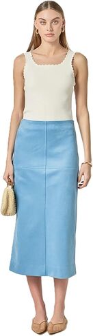 English Factory Women's Faux Suede Midi Skirt in Kuwait