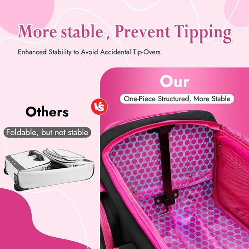 Dance Bag with Garment Rack and Curtain, 23'' Dance Competition Bag with Garment Rack & Wheels, Rolling Dance Bag for Girls, Suitcase for Dancer Cheerleader Little Princess(Black) in Saudi Arabia