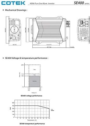 SE400 Pure Sine Wave Inverter 120VAC 24VDC 400W (SE400-124) in Saudi Arabia