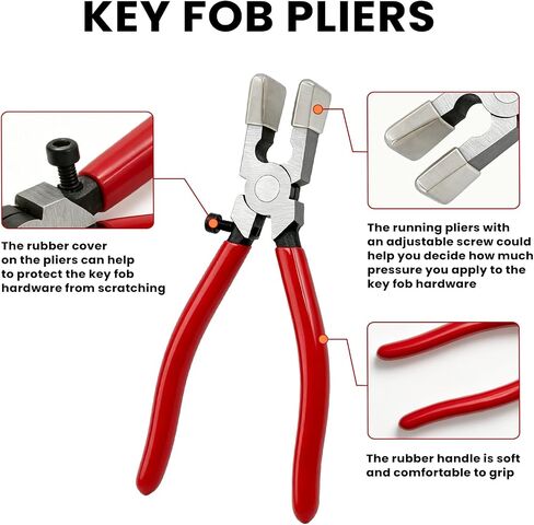 35PCS Key Fob Hardware Set, 1 Inch Keychain Hardware with Key Fob Pliers Keyfob Hardware Set Rustproof DIY Kit for Keychain Lanyard Wristlet Making Supplies (4 Colors) in Saudi Arabia