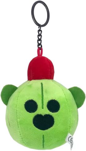 Spike Plush Keychain, Soft Stuffed Cactus Character Pendant, Cute Backpack Bag Charm, Collectible Gift for Game Fans, 4 Inch in Saudi Arabia