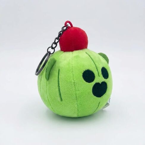 Spike Plush Keychain, Soft Stuffed Cactus Character Pendant, Cute Backpack Bag Charm, Collectible Gift for Game Fans, 4 Inch in Saudi Arabia
