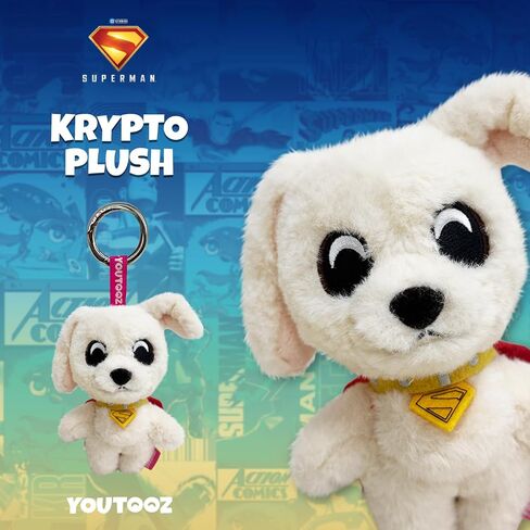 Youtooz DC Comics Krypto Plush Keychain, Collectible Krypto Plush Keychain Bag Charm from the DC Comics Plush Collection in Kuwait