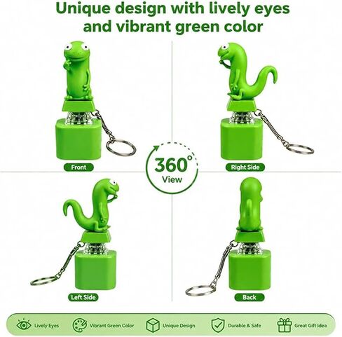 2PCS Lizard Fidget Keychain Clicker Toys, Lizard Button Keychain with Click Sound & Colorful Light, Portable Keyboard Clicker Toy, Mini Sensory Keychain for Desk, Travel and Everyday Fun in Saudi Arabia